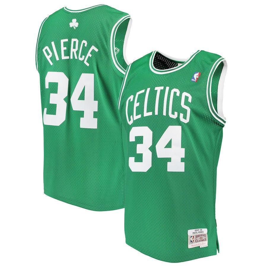 34-Paul Pierce Boston Celtics Hardwood Classics Swingman Jersey – Kelly Green