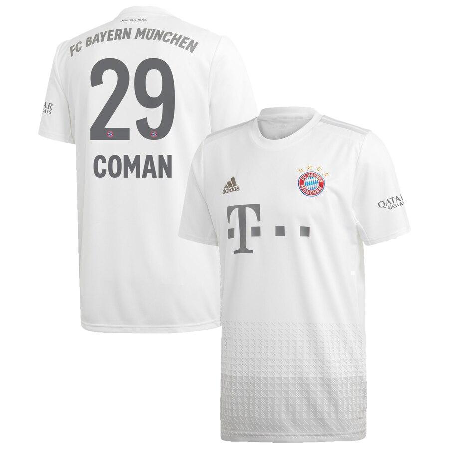 Kingsley Coman Bayern Munich Away Soccer Jersey 2019-20 – White