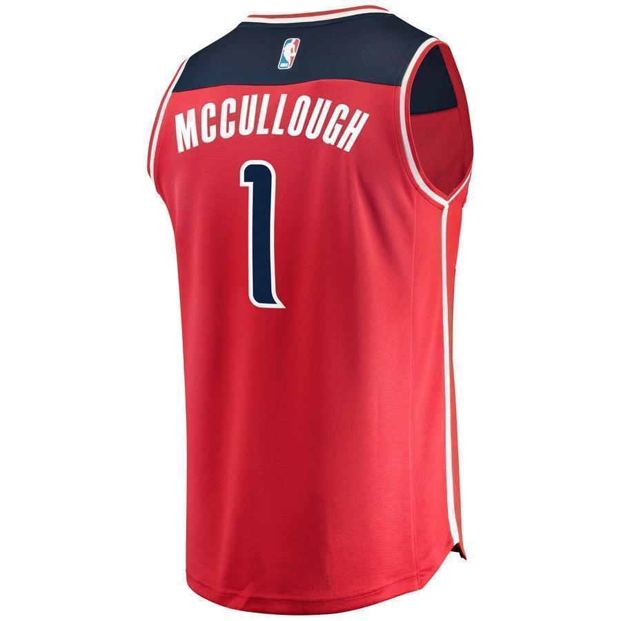 1-Chris McCullough Washington Wizards Team Color Player Jersey Red - Icon Edition