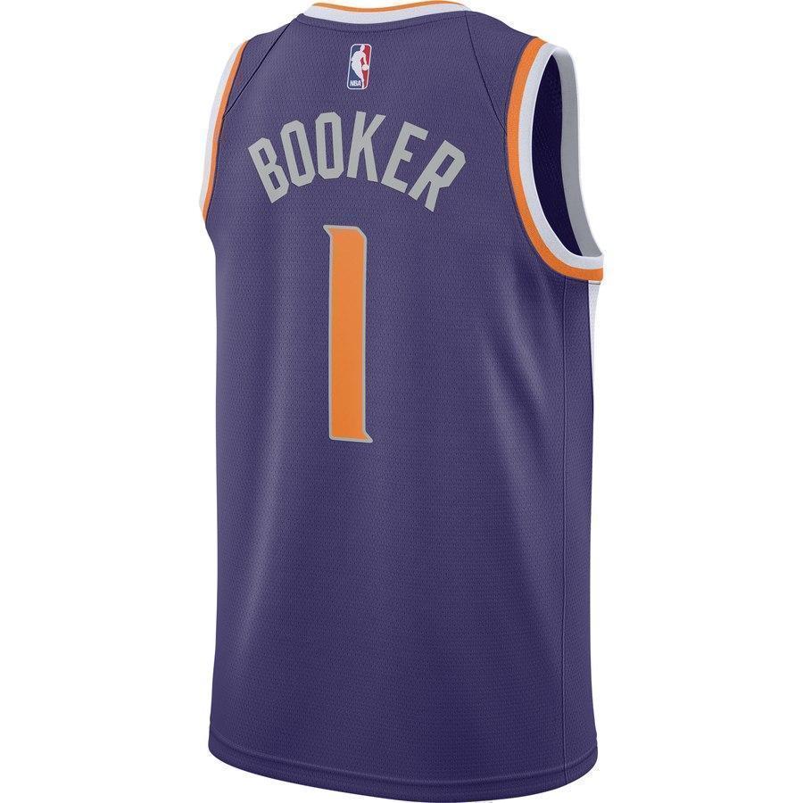 1-Devin Booker Phoenix Suns Swingman Jersey Purple - Icon Edition
