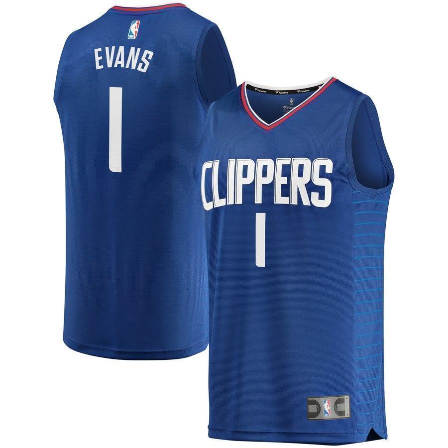 1-Jawun Evans LA Clippers Player Jersey - Icon Edition – Royal