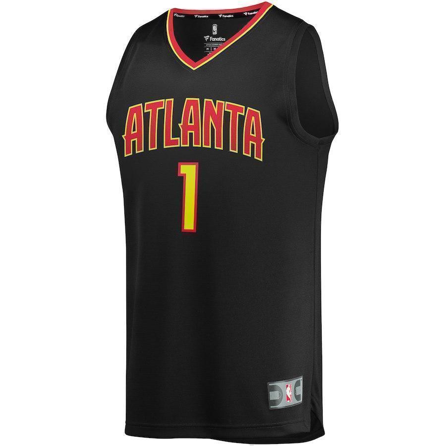 1-Justin Anderson Atlanta Hawks Jersey Black - Icon Edition