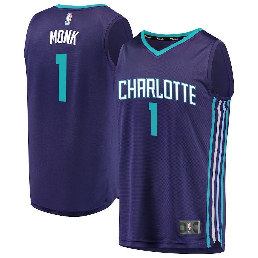 1-Malik Monk Charlotte Hornets  Jersey - Statement Edition - Purple