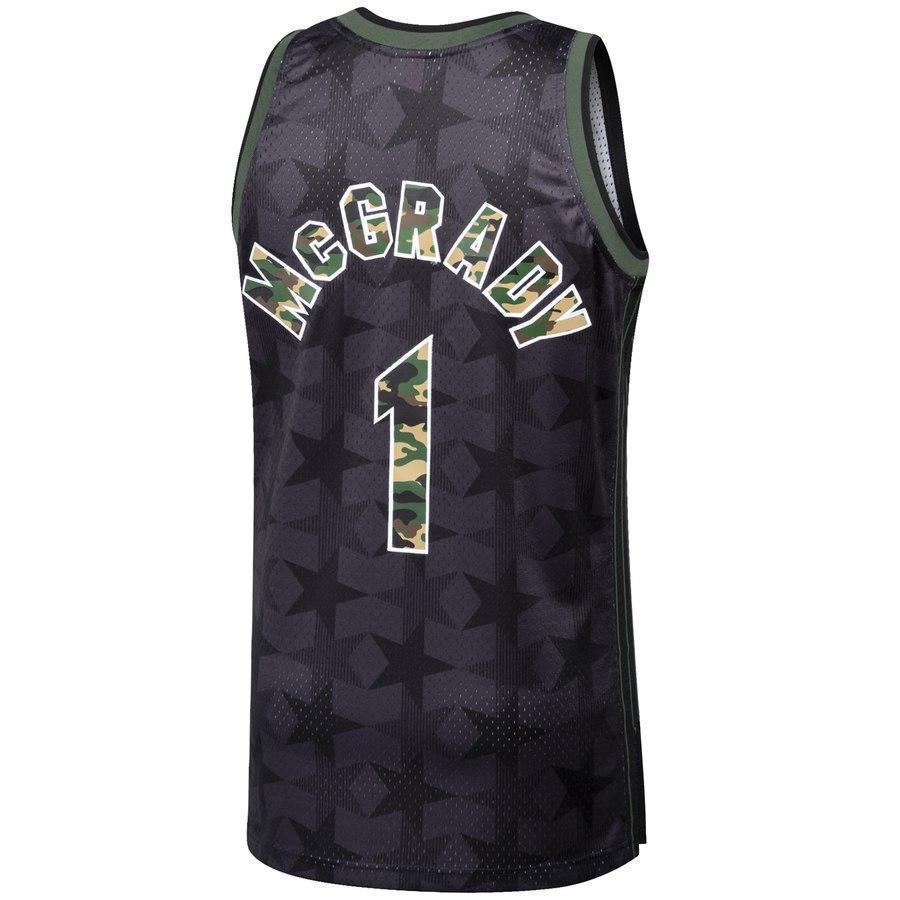 1-Tracy McGrady Orlando Magic  Straight Fire Camo Swingman Jersey – Black