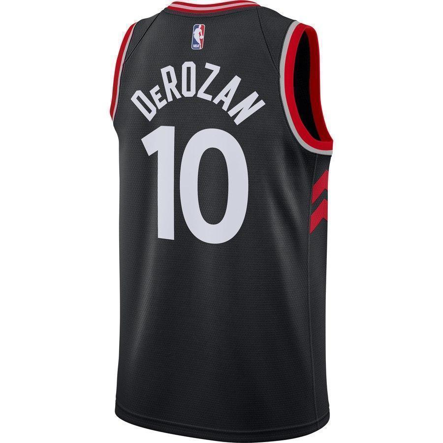 10-DeMar DeRozan Toronto Raptors Swingman Jersey - Statement Edition – Black