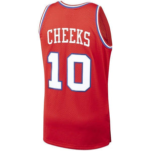 10-Maurice Cheeks Philadelphia 76ers  1982-83 Hardwood Classics Swingman Jersey – Red