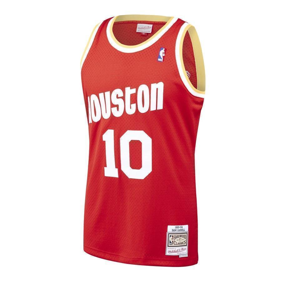 10-Sam Cassell Houston Rockets 1993-94 Hardwood Classics Swingman Jersey – Red