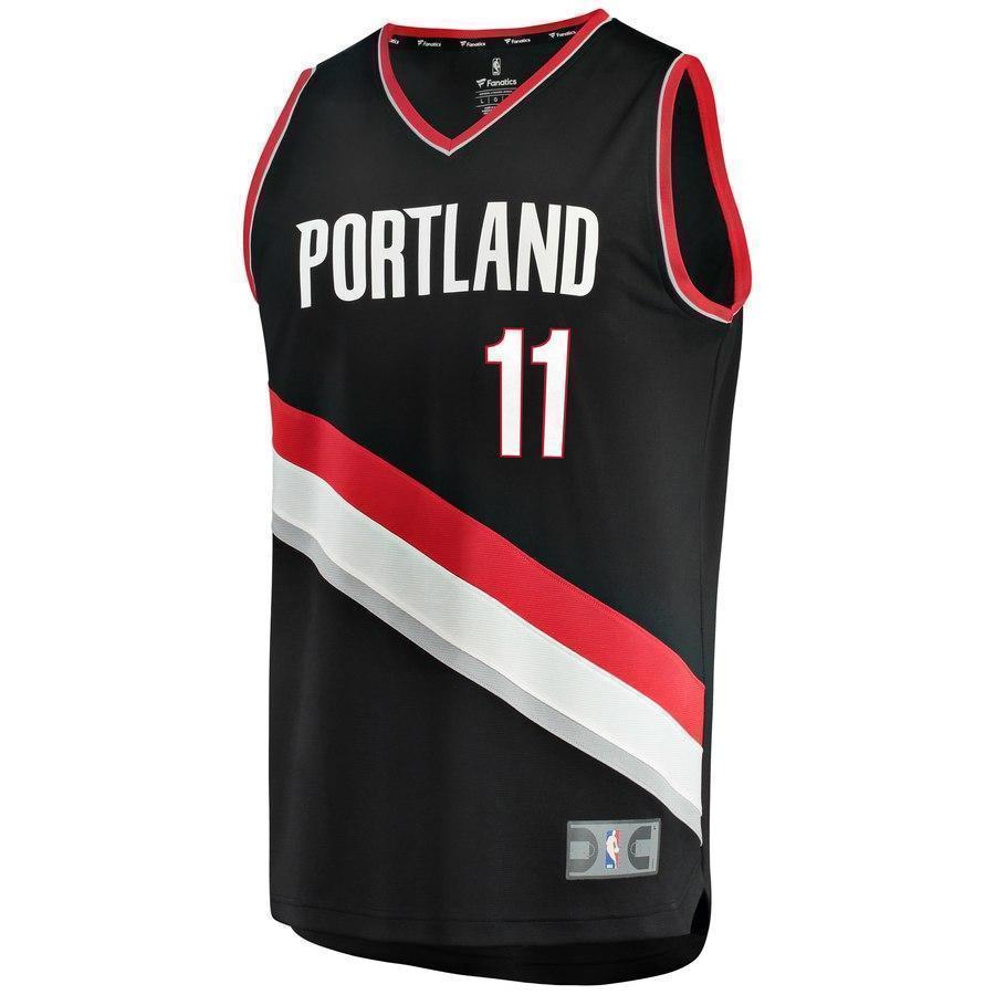 11-Meyers Leonard Portland Trail Blazers Jersey Black - Icon Edition