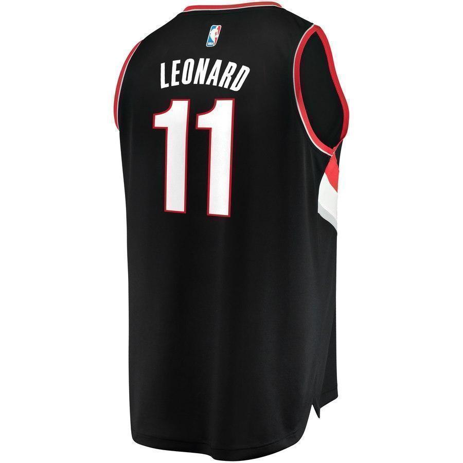 11-Meyers Leonard Portland Trail Blazers Jersey Black - Icon Edition