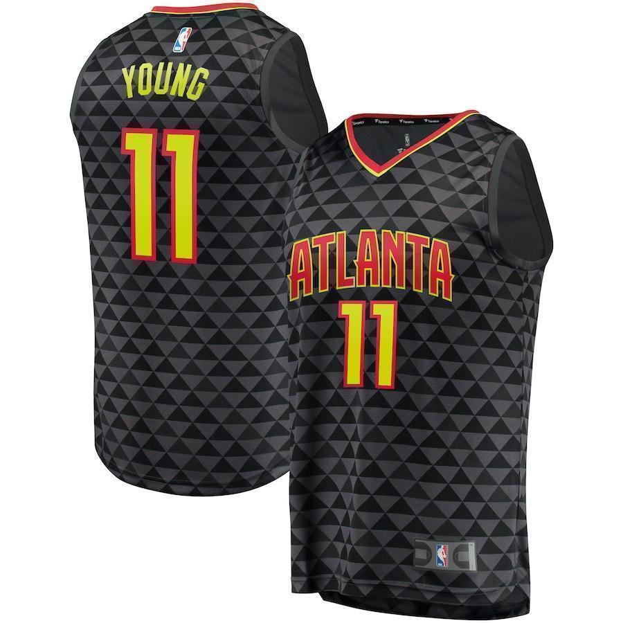 11-Trae Young Atlanta Hawks Jersey Black