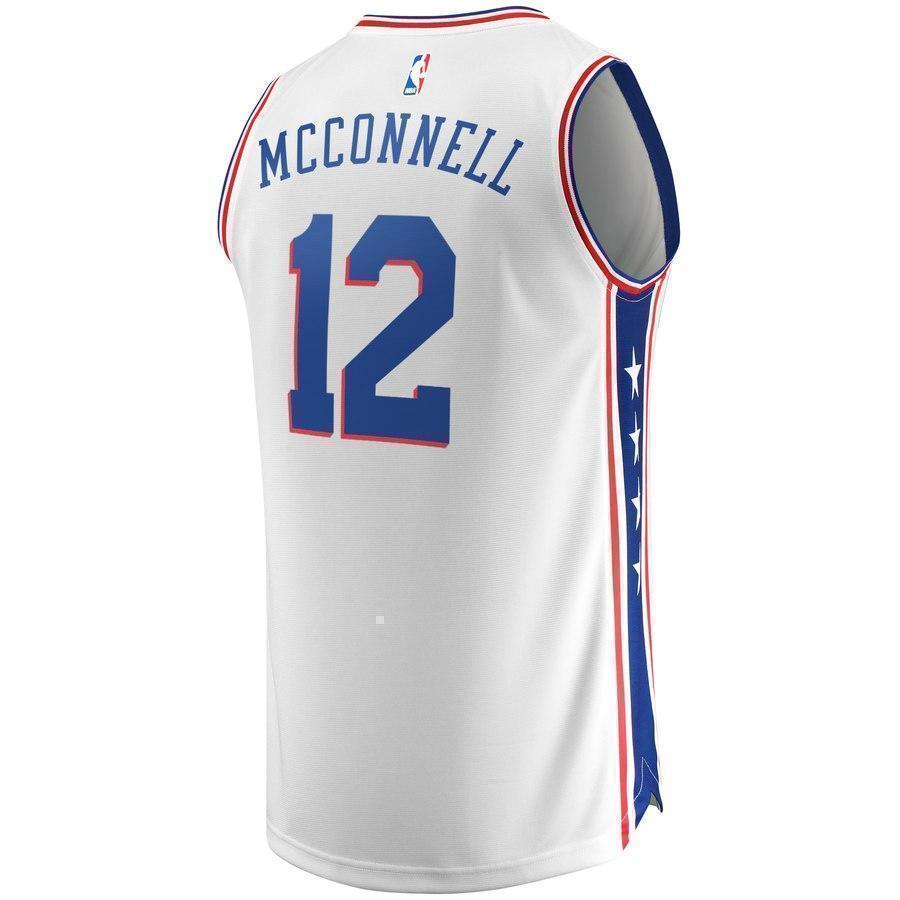 12-T.J. McConnell Philadelphia 76ers Jersey - Association Edition – White