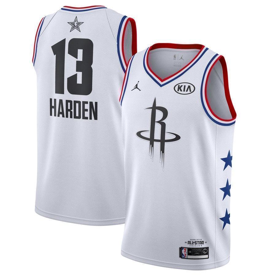 13-James Harden Houston Rockets Jordan 2019 NBA All-Star Game Finished Swingman Jersey – White