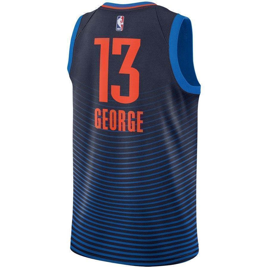 13-Paul George Oklahoma City  Swingman Jersey - Statement Edition – Navy