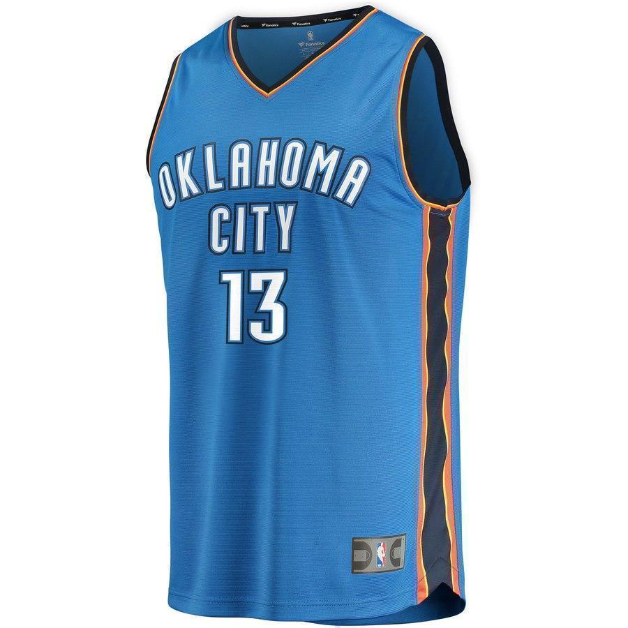 13-Paul George Oklahoma City Thunder Jersey Blue - Icon Edition