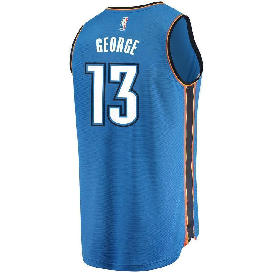13-Paul George Oklahoma City Thunder Jersey Blue - Icon Edition