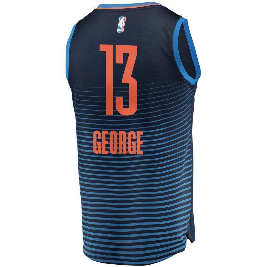 13-Paul George Oklahoma City Thunder  Jersey Navy - Statement Edition