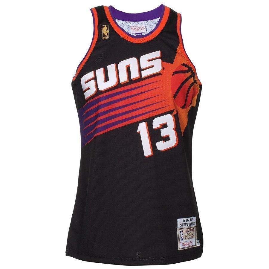 13- Steve Nash Phoenix Suns 1996-97 Hardwood Classics Throwback  Home Jersey - Black