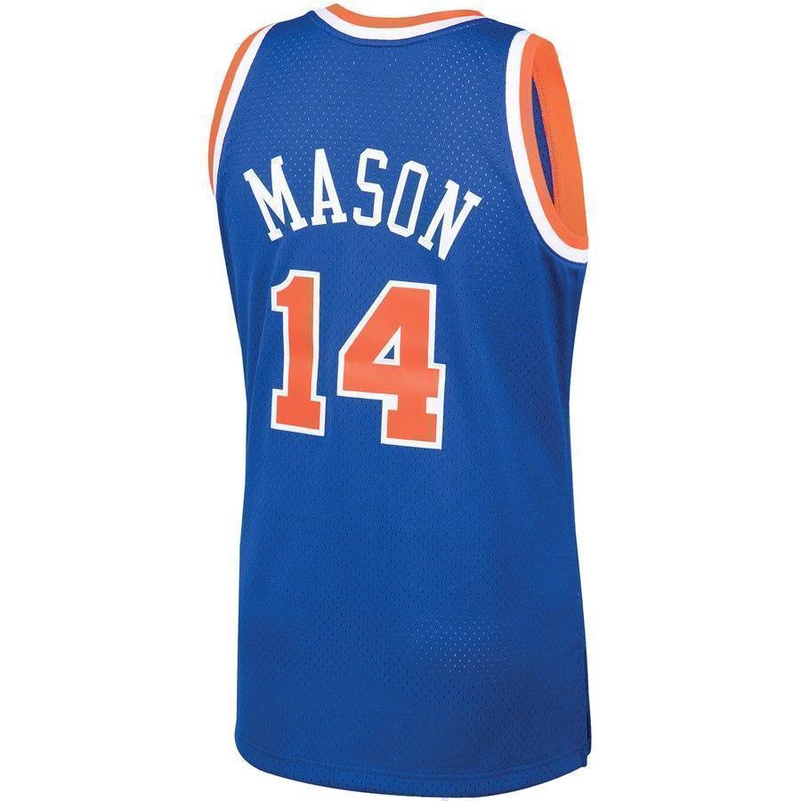 14-Anthony Mason New York Knicks 1991-92 Hardwood Classics Swingman Jersey – Blue