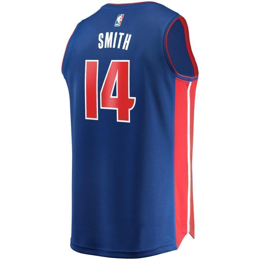 14-Ish Smith Detroit Pistons  Jersey - Icon Edition – Blue