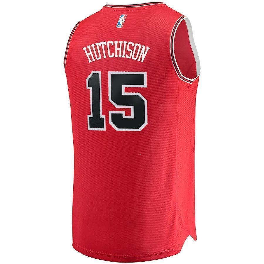 15-Chandler Hutchison Chicago Bulls  NBA Draft First Round Pick Fast  Jersey Red – Icon Edition