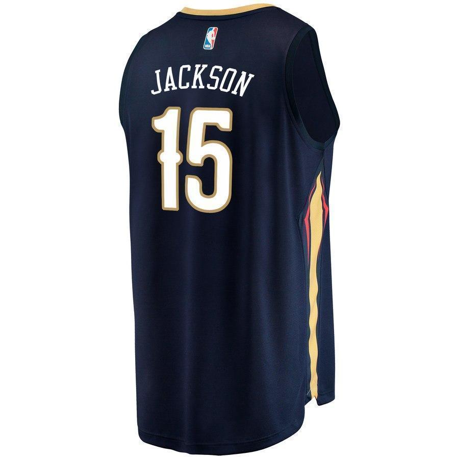 15-Frank Jackson New Orleans Pelicans  Jersey - Icon Edition – Navy