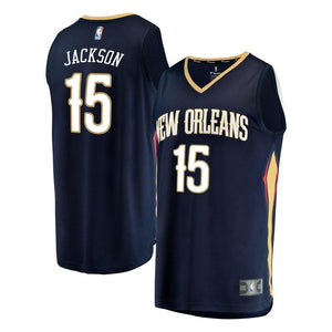 15-Frank Jackson New Orleans Pelicans  Jersey - Icon Edition – Navy