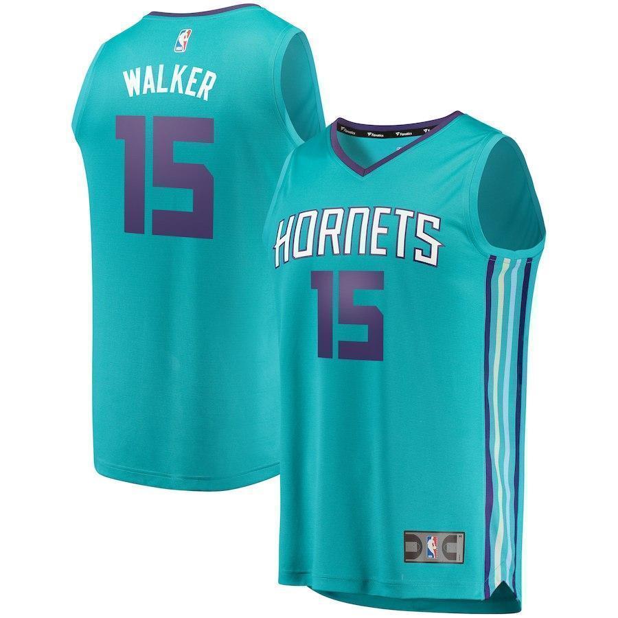15-Kemba Walker Charlotte Hornets  Jersey Teal - Icon Edition