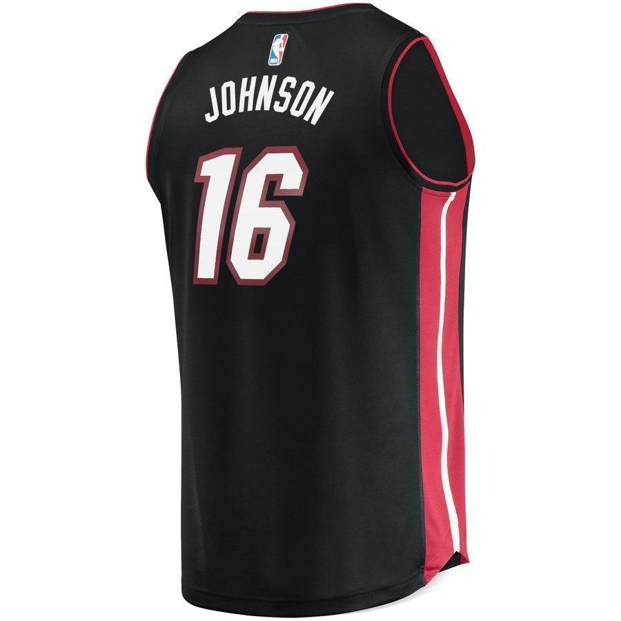 16-James Johnson Miami Heat  Jersey - Icon Edition – Black