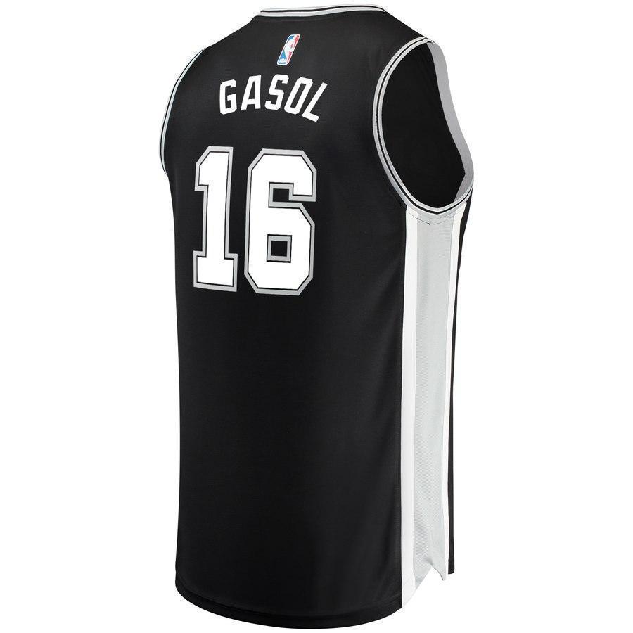 16-Pau Gasol San Antonio Spurs  Jersey Black - Icon Edition