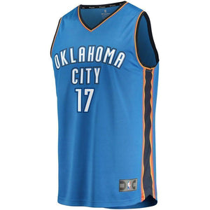 17-Dennis Schroder Oklahoma City Thunder  Jersey - Icon Edition - Blue