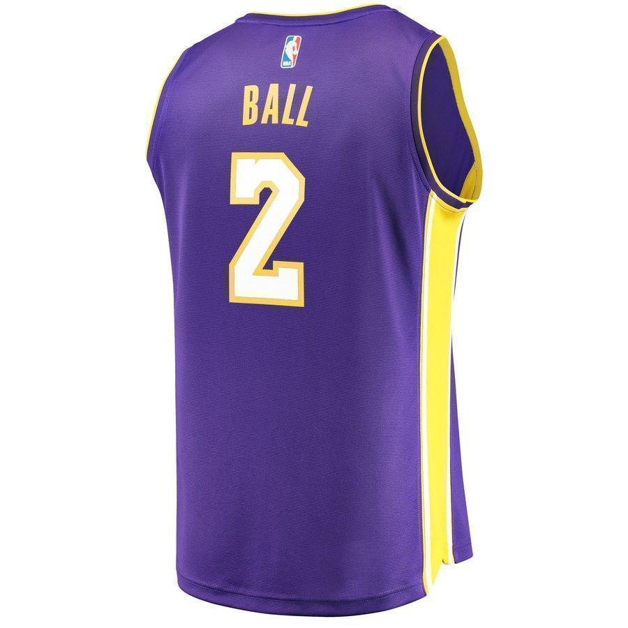 2Lonzo Ball Los Angeles Lakers Swingman Jersey - Statement Edition – Purple