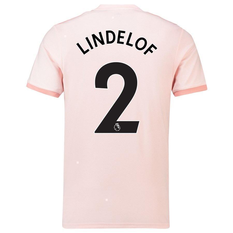 2-Victor Lindelof Manchester United Away Soccer Jersey 2018-19 – Coral