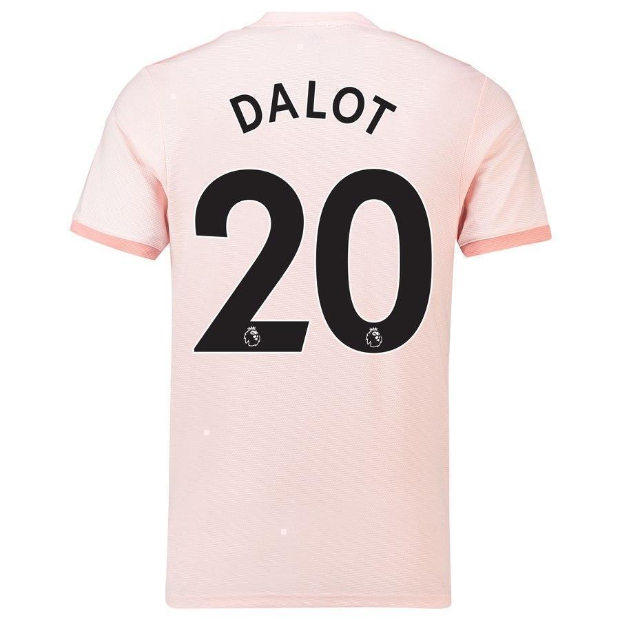 20-Diogo Dalot Manchester United Away Soccer Jersey 2018-19 – Coral