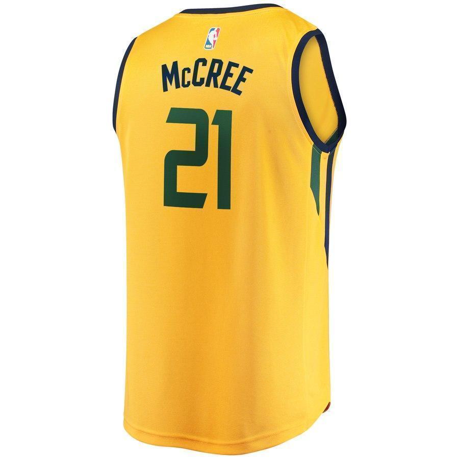 21-Erik McCree Utah Jazz  Player Jersey Gold - Statement Edition