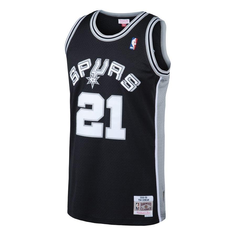 21-Tim Duncan San Antonio Spurs  1998-99 Hardwood Classics Swingman Jersey - Black