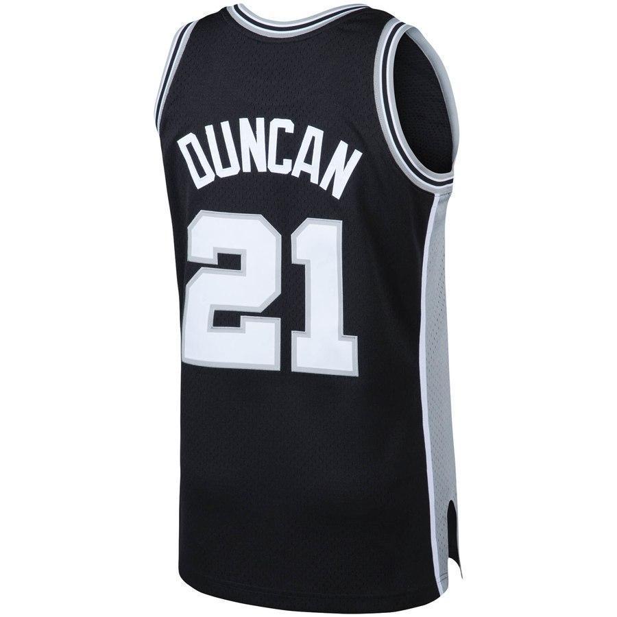 21-Tim Duncan San Antonio Spurs Big & Tall Hardwood Classics Jersey – Black