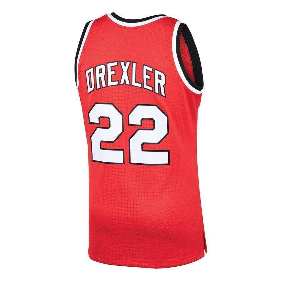 22-Clyde Drexler Portland Trail Blazers  Hardwood Classics Swingman Jersey – Red