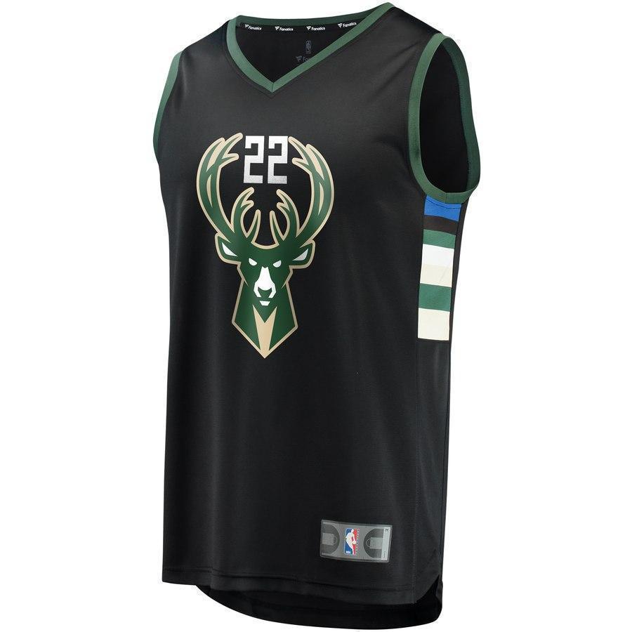 22-Khris Middleton Milwaukee Bucks  Jersey - Statement Edition – Black