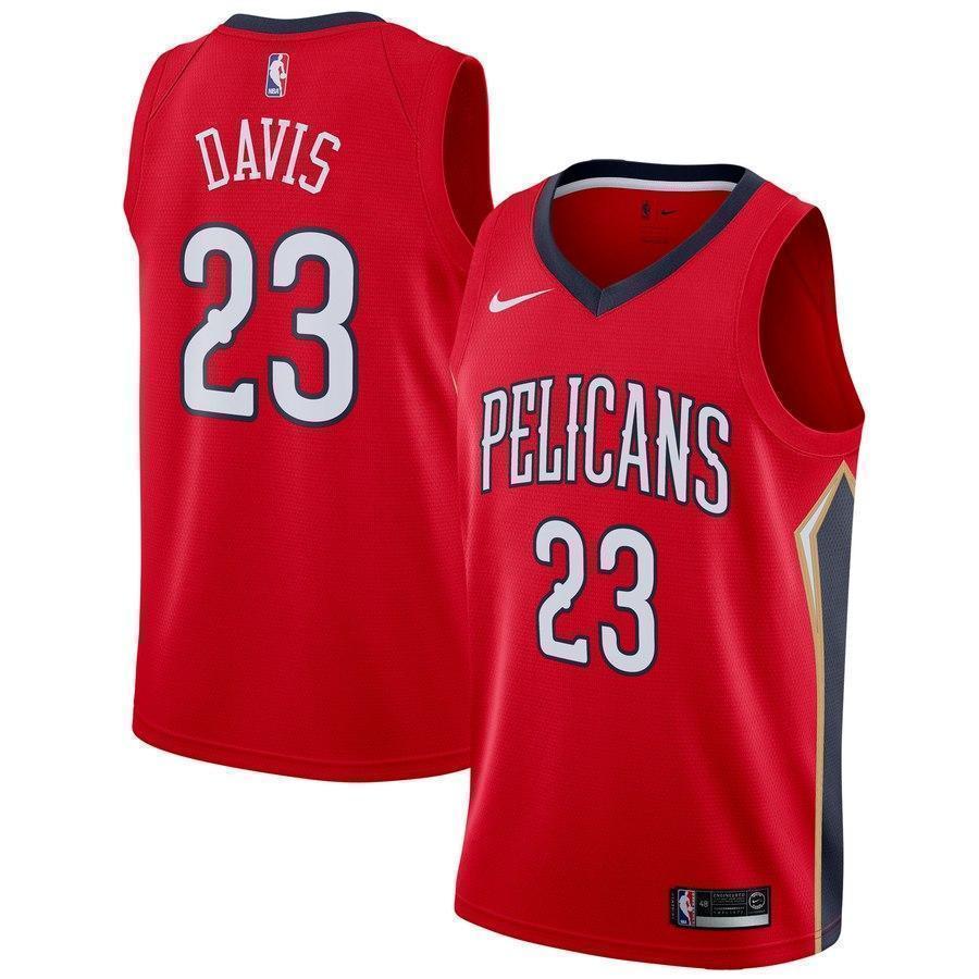 23-Anthony Davis New Orleans Pelicans Swingman Jersey - Statement Edition – Red