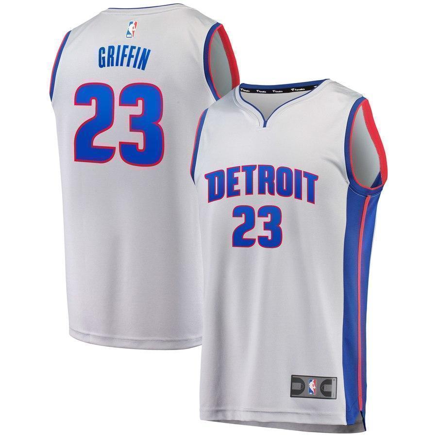 23-Blake Griffin Detroit Pistons Jersey Gray - Statement Edition