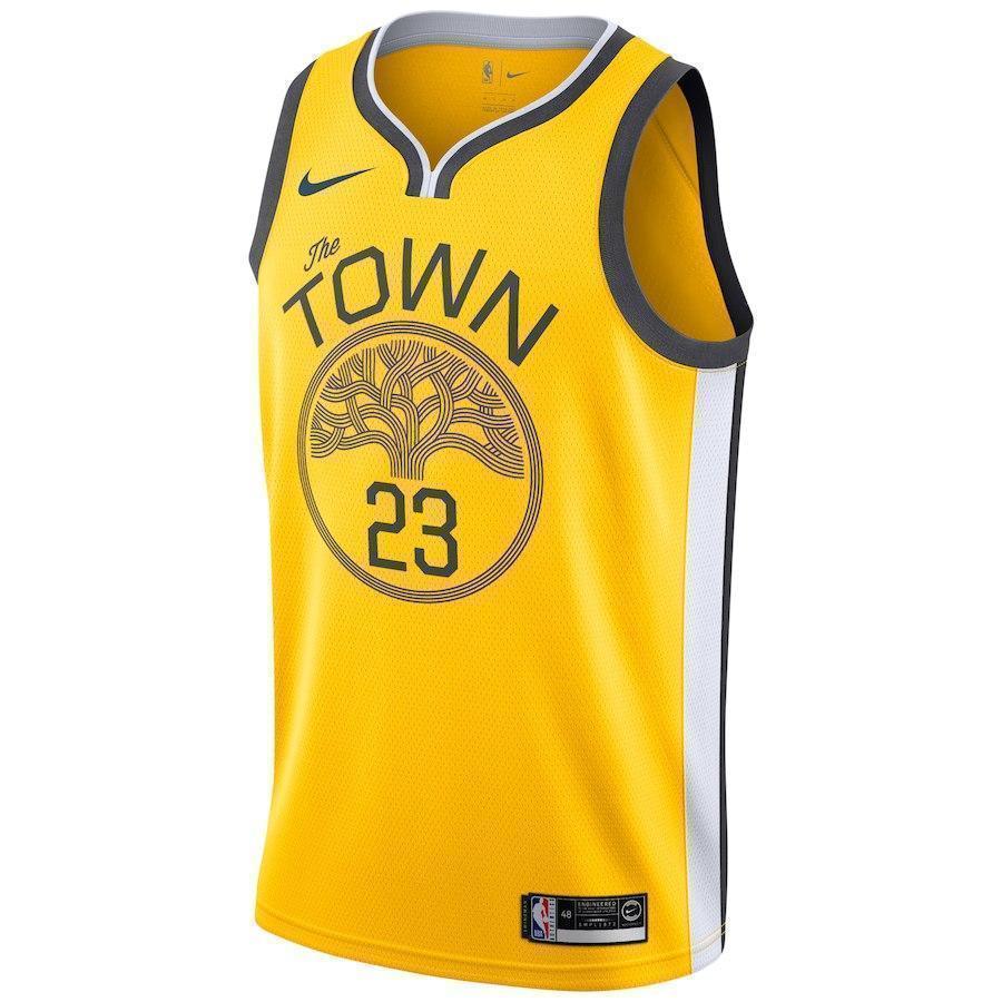 23-Draymond Green Golden State Warriors  Swingman Jersey Yellow – Earned Edition