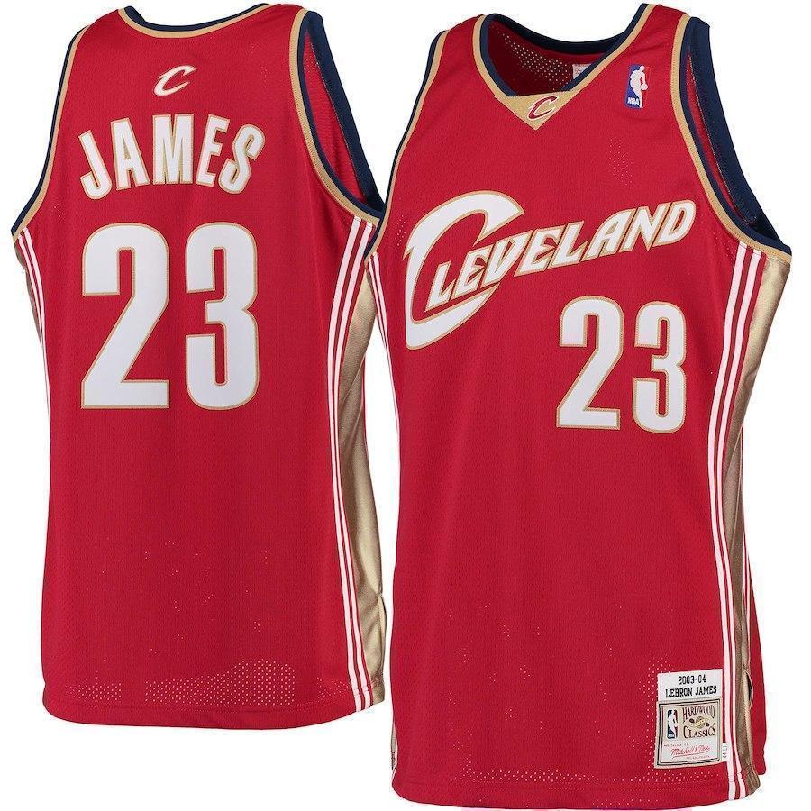 23-LeBron James Cleveland Cavaliers Hardwood Classics Rookie Jersey - Burgundy