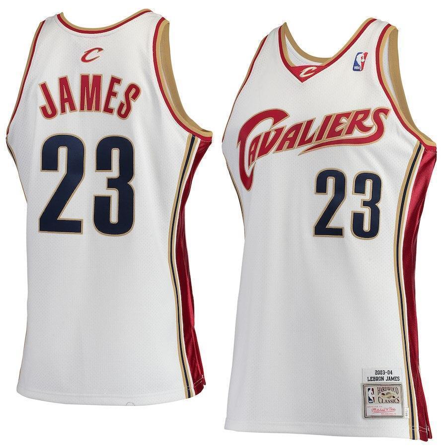 23-LeBron James Cleveland Cavaliers Hardwood Classics Rookie Jersey - White