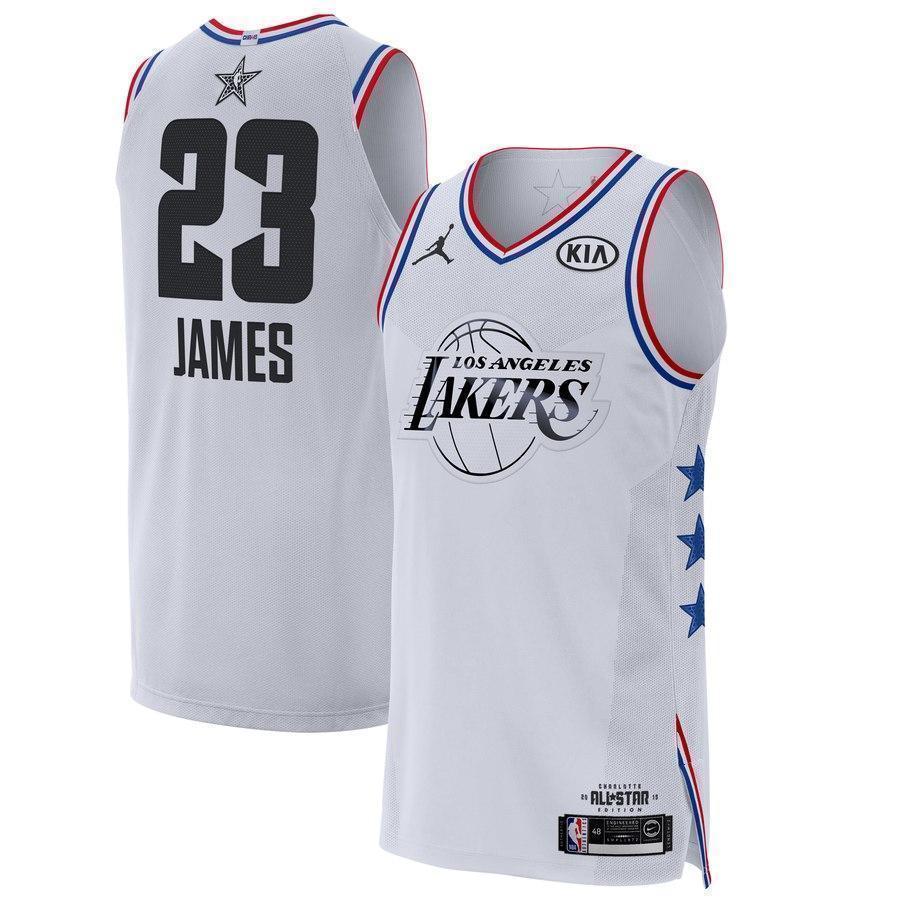 23-LeBron James Los Angeles Lakers  2019 NBA All-Star Game Finished Jersey – White