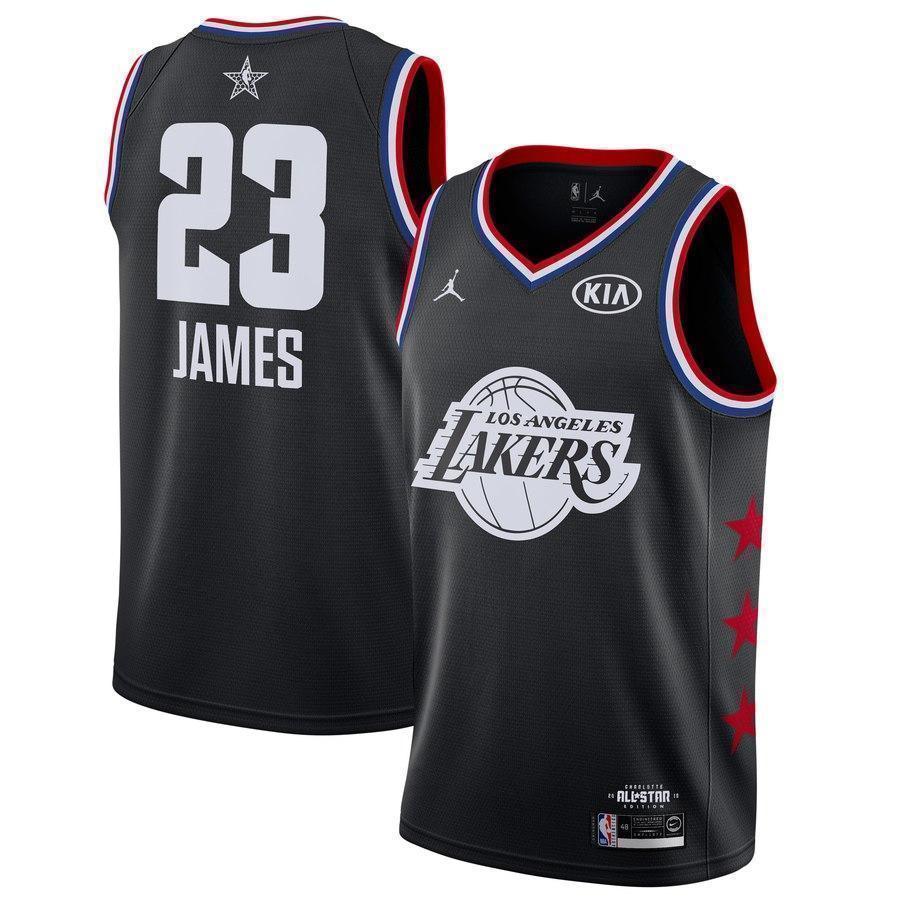 23-LeBron James Los Angeles Lakers Jordan Brand 2019 NBA All-Star Game Finished Swingman Jersey – Black