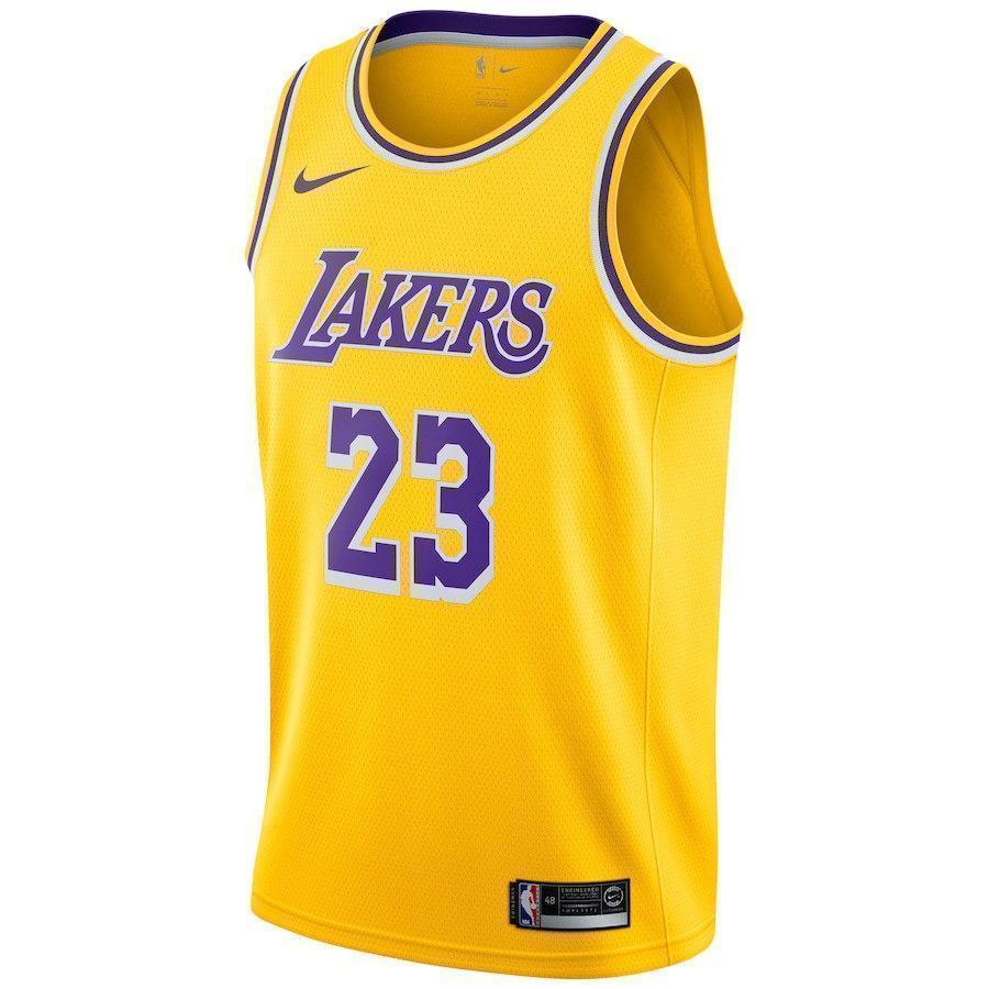 23-LeBron James Los Angeles Lakers Swingman Jersey Gold - Icon Edition