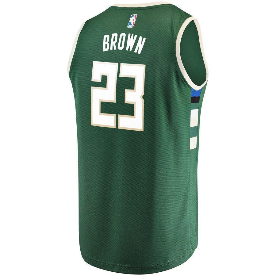 23-Sterling Brown Milwaukee Bucks  Jersey Green - Icon Edition