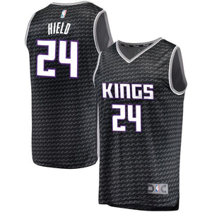 24-Buddy Hield Sacramento Kings Jersey Black - Statement Edition