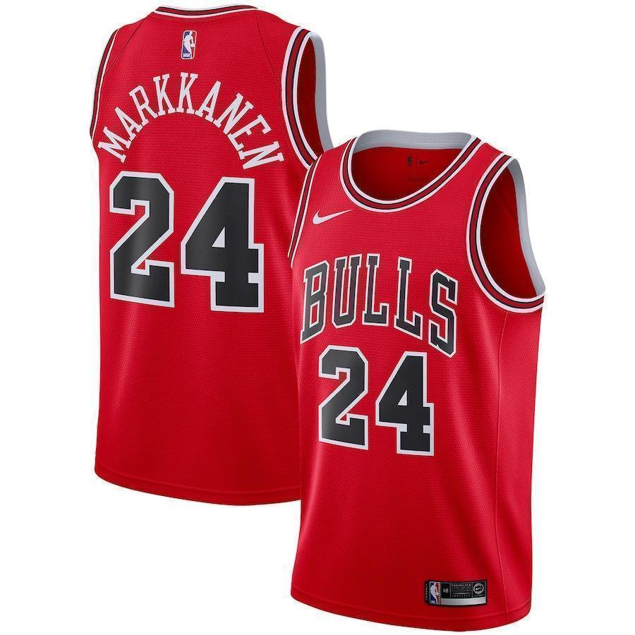 24-Lauri Markkanen Chicago Bulls  Swingman Jersey - Icon Edition – Red
