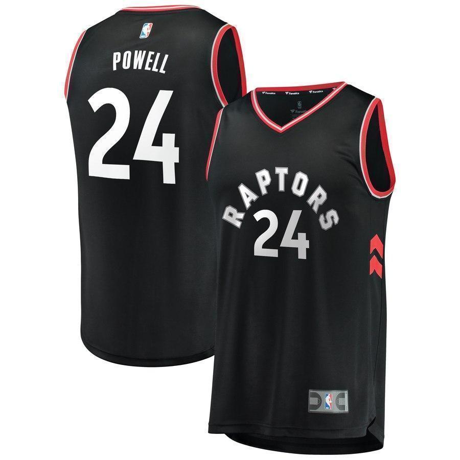 24-Norman Powell Toronto Raptors  Jersey Black - Statement Edition